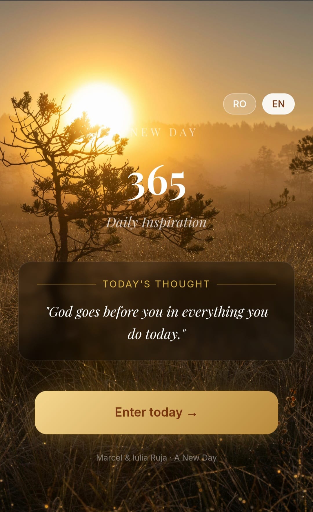 O Nouă Zi / A New Day - DEVOTIONAL - 365 zile / 365 days